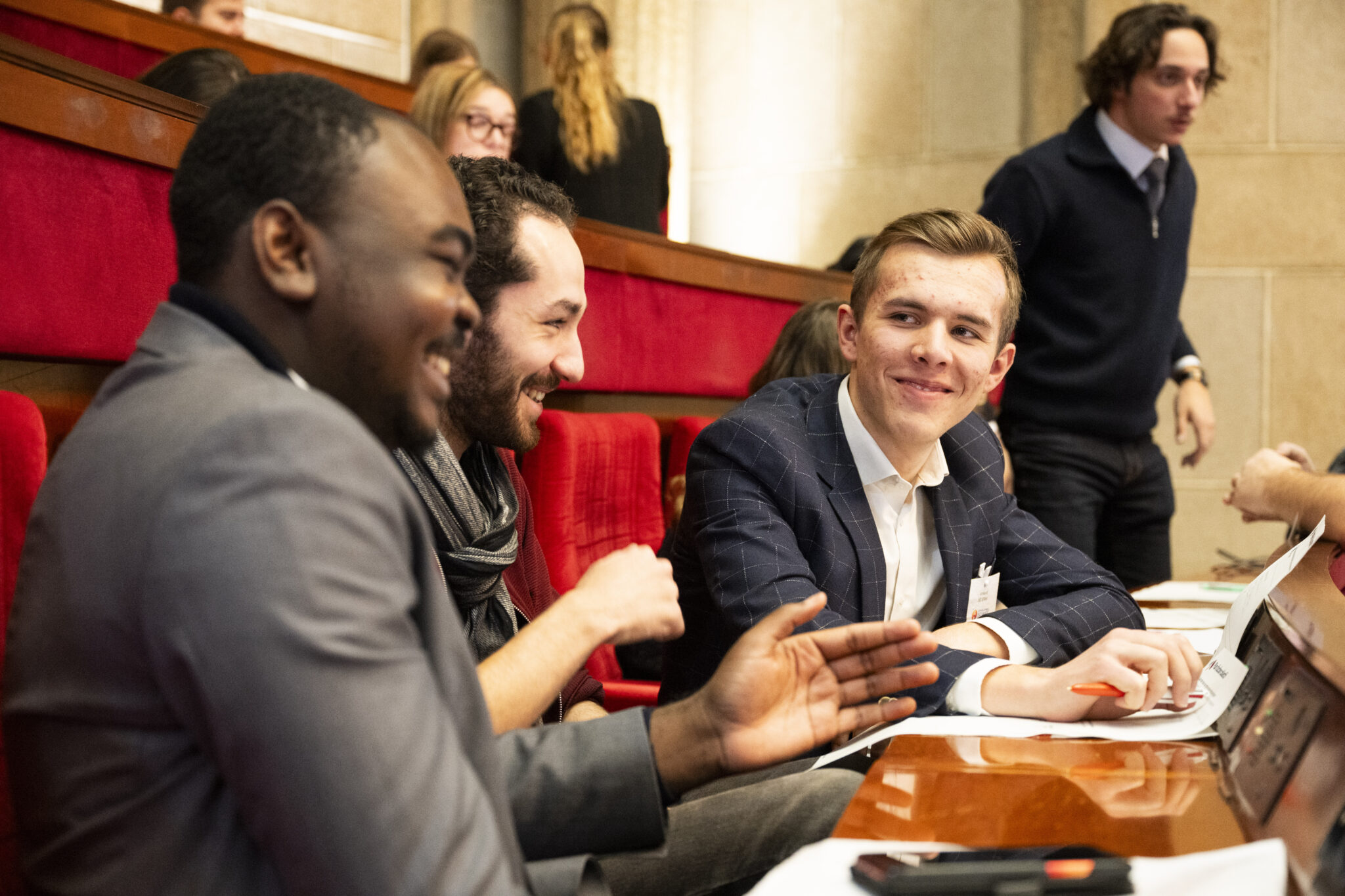 France, Paris, 2023-12-14 - Youth Parliament Day at the Economic and Social Council: 170 young people meet to express their expectations, desires and commitments. Photograph by Mary Lou Mauricio / Hans Lucas.
France, Paris, 2023-12-14 - Journée du parlement des jeunes au Conseil Economique et social : 170 jeunes se réunissent pour exprimer leurs attentes, leurs envies et leurs engagements. Photographie de Mary Lou Mauricio / Hans Lucas,.