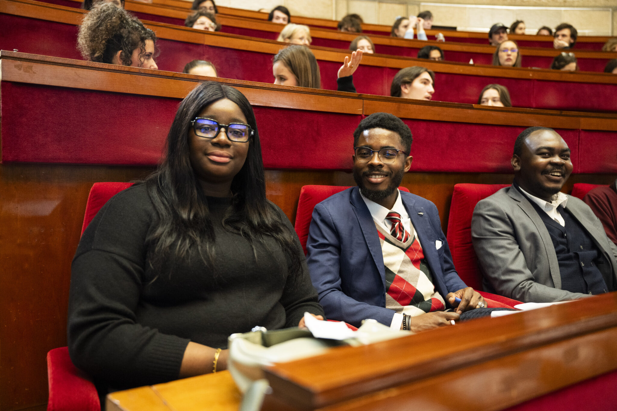 France, Paris, 2023-12-14 - Youth Parliament Day at the Economic and Social Council: 170 young people meet to express their expectations, desires and commitments. Photograph by Mary Lou Mauricio / Hans Lucas.
France, Paris, 2023-12-14 - Journée du parlement des jeunes au Conseil Economique et social : 170 jeunes se réunissent pour exprimer leurs attentes, leurs envies et leurs engagements. Photographie de Mary Lou Mauricio / Hans Lucas,.