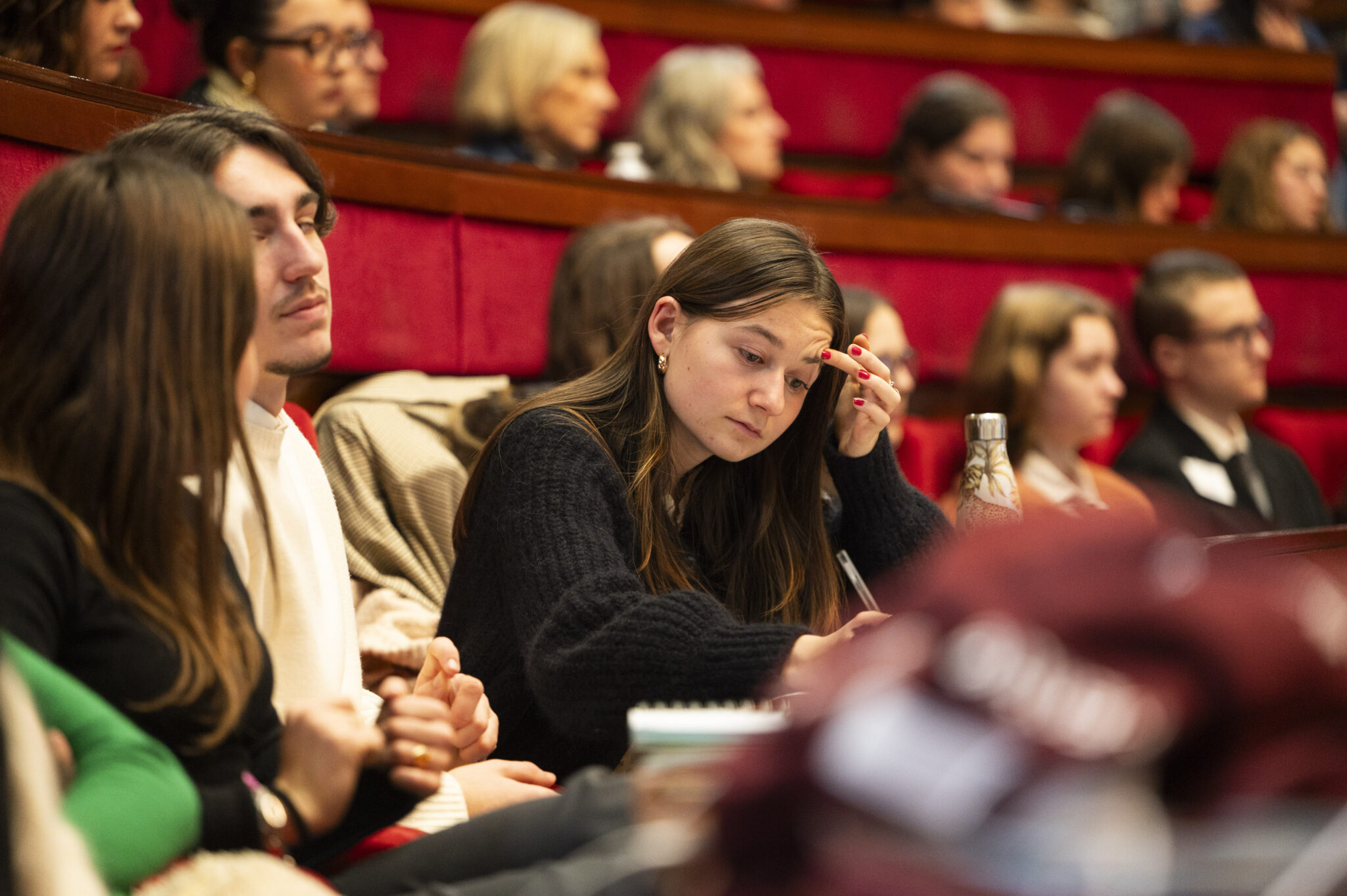 France, Paris, 2023-12-14 - Youth Parliament Day at the Economic and Social Council: 170 young people meet to express their expectations, desires and commitments. Photograph by Mary Lou Mauricio / Hans Lucas.
France, Paris, 2023-12-14 - Journée du parlement des jeunes au Conseil Economique et social : 170 jeunes se réunissent pour exprimer leurs attentes, leurs envies et leurs engagements. Photographie de Mary Lou Mauricio / Hans Lucas,.