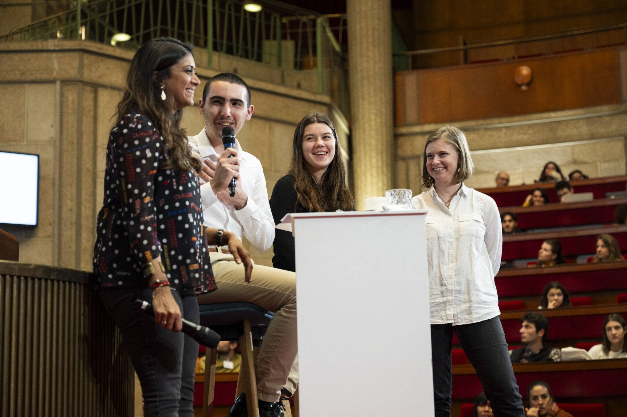 France, Paris, 2023-12-14 - Youth Parliament Day at the Economic and Social Council: 170 young people meet to express their expectations, desires and commitments. Photograph by Mary Lou Mauricio / Hans Lucas.
France, Paris, 2023-12-14 - Journée du parlement des jeunes au Conseil Economique et social : 170 jeunes se réunissent pour exprimer leurs attentes, leurs envies et leurs engagements. Photographie de Mary Lou Mauricio / Hans Lucas,.